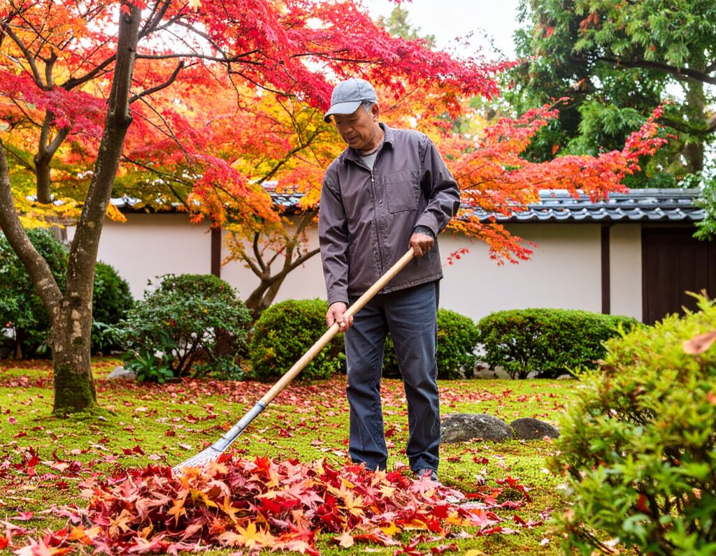 負担の少ない庭掃除　御庭番.com