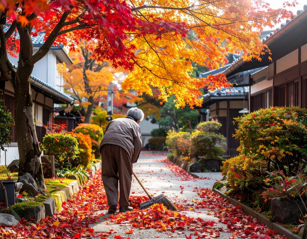 効率的な落ち葉集め 御庭番.com