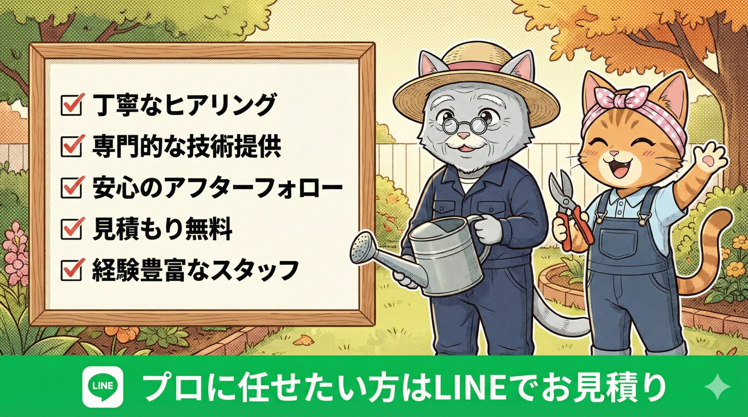 プロに任せたい方はLINEでお見積り