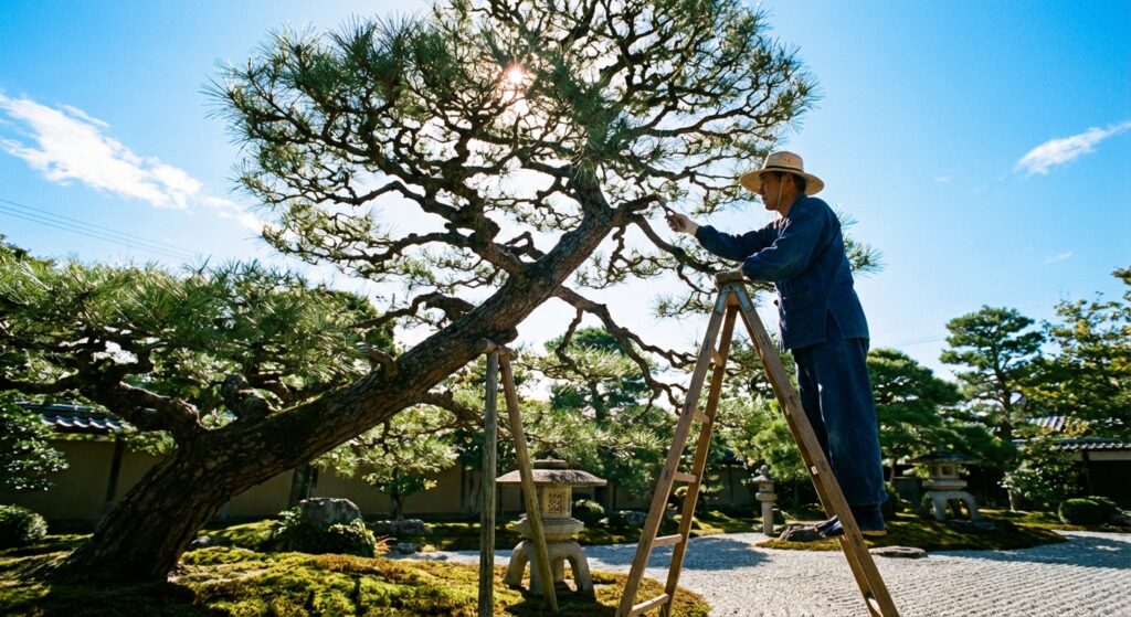 庭師 松の剪定作業 御庭番.com