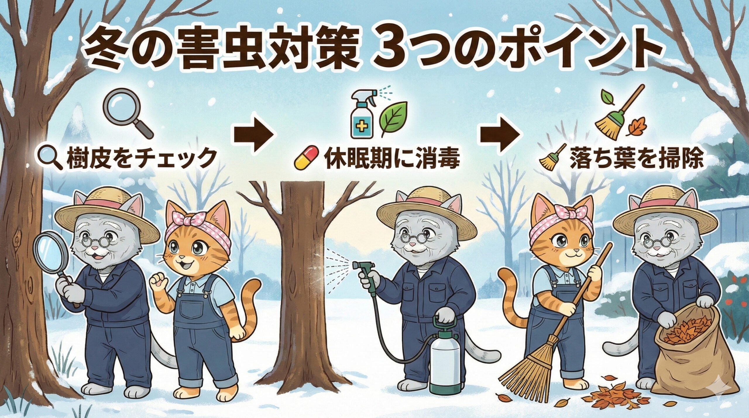 冬の害虫対策4つのポイント