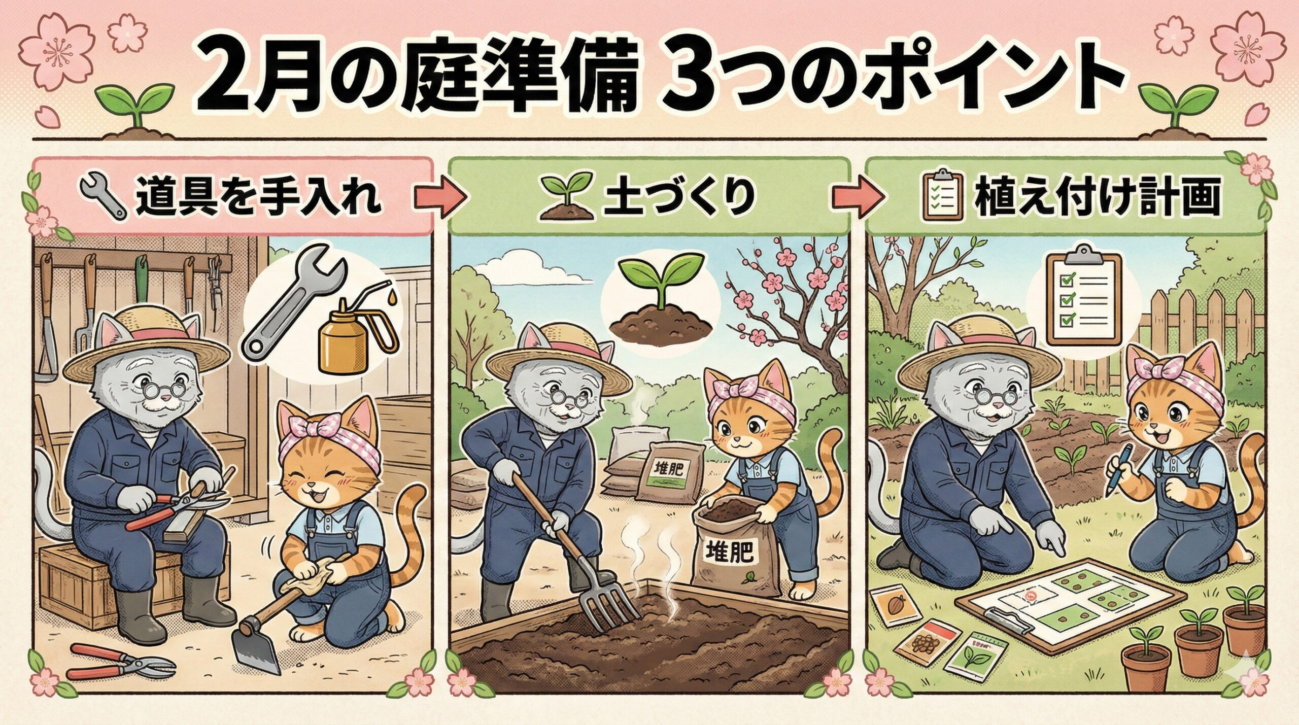 春準備チェックリスト インフォグラフィック